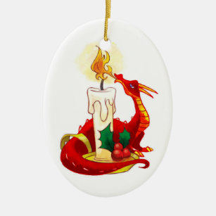 Fire Dragon Christmas Ornament