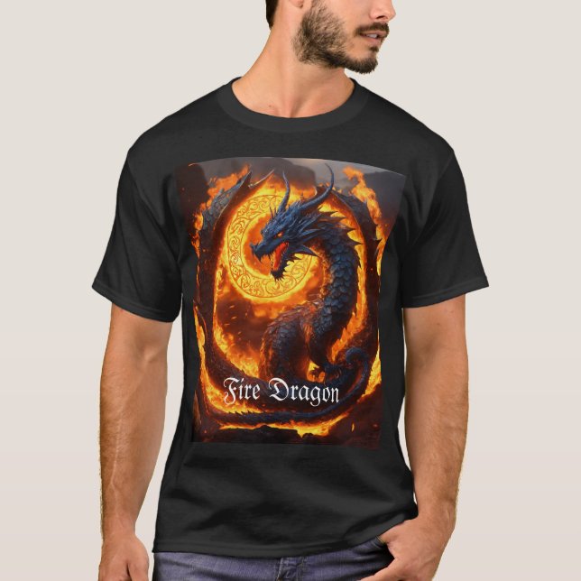  Fire Dragon Couple  T-Shirt (Front)