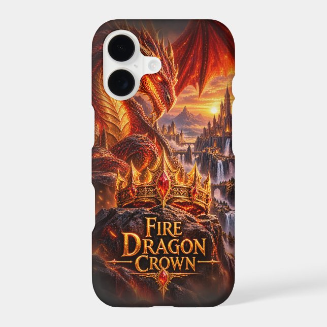 Fire Dragon Crown Fantasy Dragon iPhone 17 Case (Back)