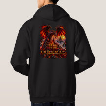 Fire Dragon Crown Fantasy Dragon Pullover Hoodie