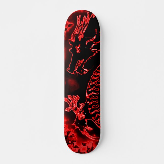 Fire Dragon Element Custom Pro Park Board Skateboard (Front)