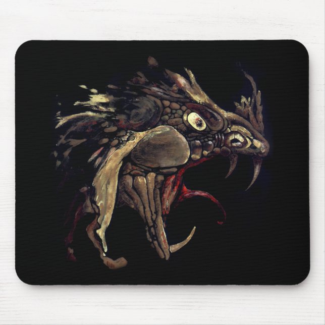 Fire Dragon Enamel Art Mouse Mat (Front)