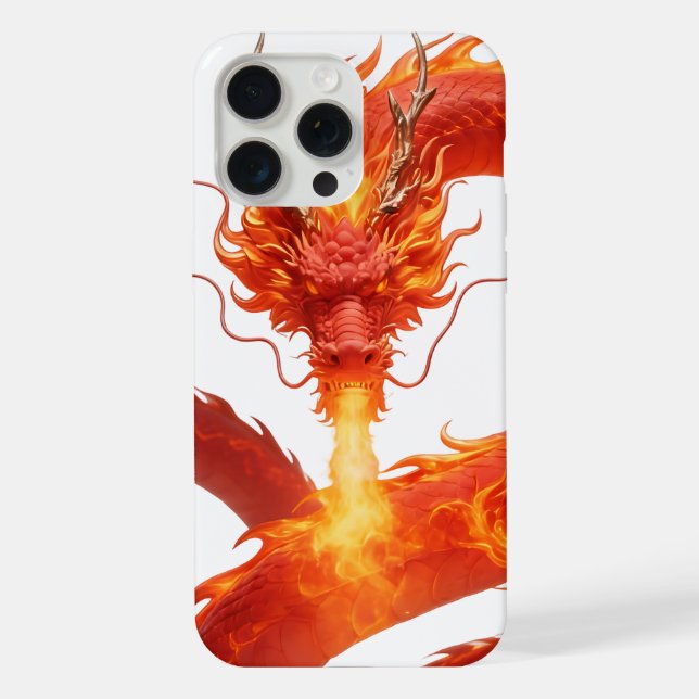 Fire Dragon Fantasy Art Design, Mythical Creature  iPhone Case (Back)