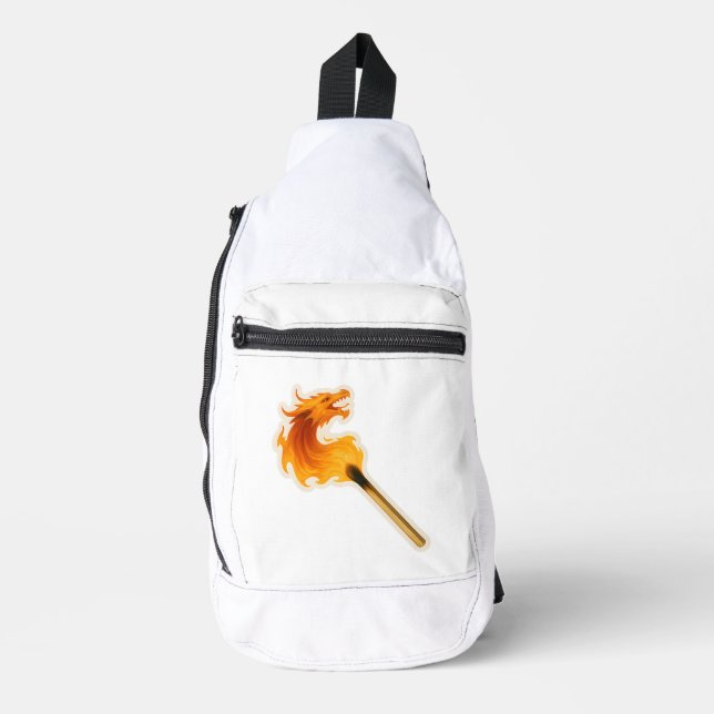 Fire Dragon Matchstick Sling Bag (Front)