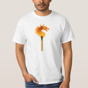 Fire Dragon Matchstick T-Shirt