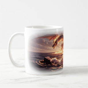 Fire Dragon Ocean Rebirth Dreamscape Mug