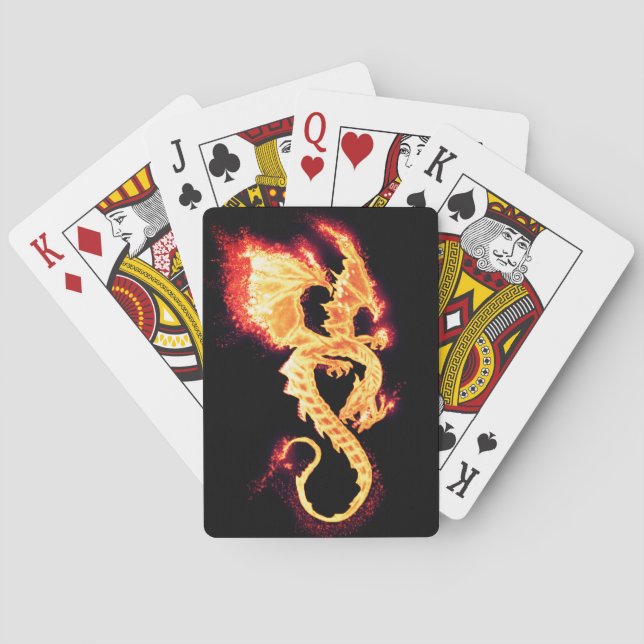 fire dragon playing cards (Back)
