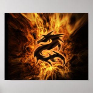 fire dragon poster