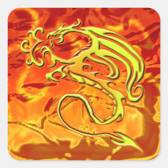 Fire Dragon Sticker (Front)