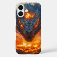 Fire Dragon Under Full Moon Fantasy