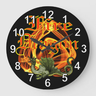 Fire Dragon Wall Clock