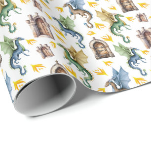 Fire Dragons Wrapping Paper