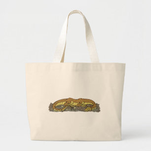 Fire Drake at Rest Large Tote Bag