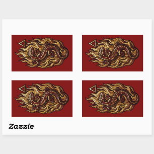 Fire Element Rectangular Sticker