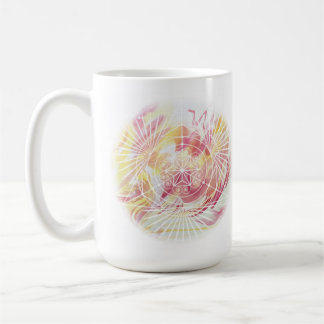 Fire Element Watercolor Mandala Two Tone Mug