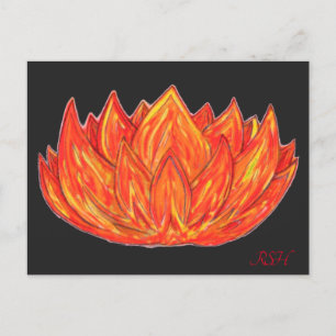 Fire Elemental Lotus Postcard