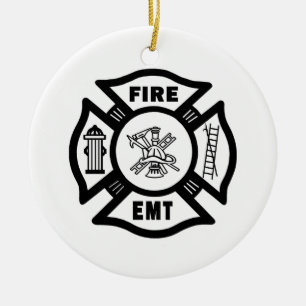 FIRE EMT CERAMIC TREE DECORATION