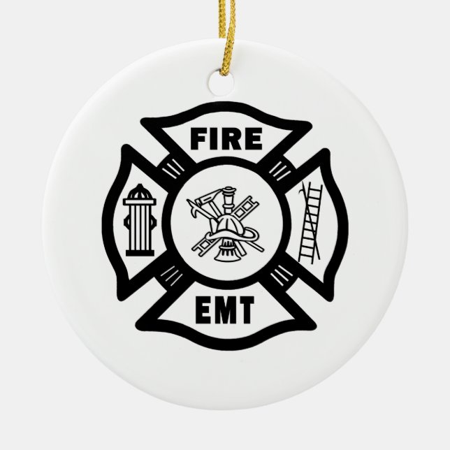 FIRE EMT CERAMIC TREE DECORATION (Front)