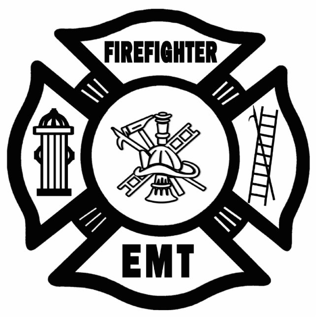 Fire EMT Photo Sculpture Decoration (Front)