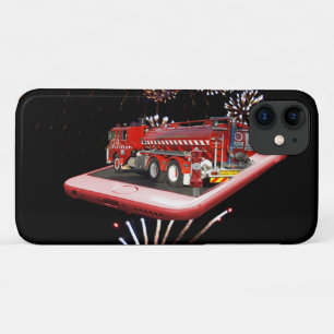 Fire Engine And Fire Works, iPhone 11 Case