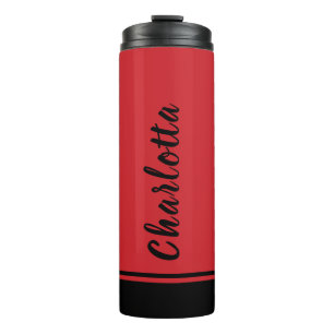Fire Engine Black Elegant Minimal Customised Thermal Tumbler