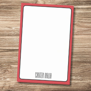 Fire Engine Border Minimalist Professional Name  Post-it Notes