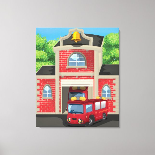 Fire Engine Canvas Print (Front)
