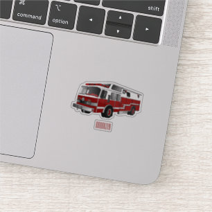 Fire engine cartoon illustration