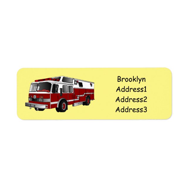 Fire engine cartoon illustration (Front)
