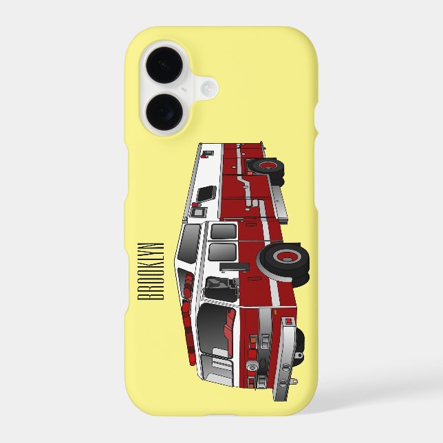 Fire engine cartoon illustration (Back)