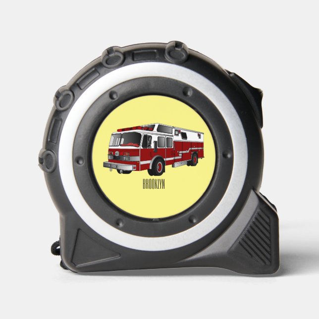 Fire engine cartoon illustration 1 (Front)