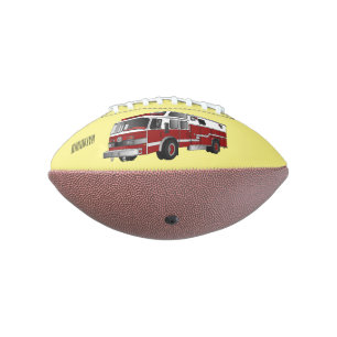 Fire engine cartoon illustration american football