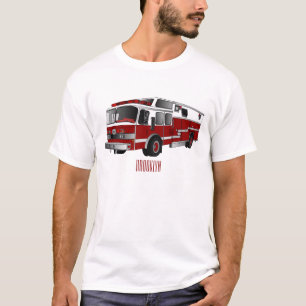Fire engine cartoon illustration T-Shirt