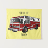 Fire engine cartoon illustration