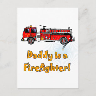 Fire Engine Daddy Firefighter T-shirts and Gifts Postcard