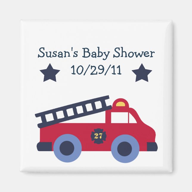 Fire Engine/Fire Truck Magnet/Keepsake/Party Favou Magnet (Front)