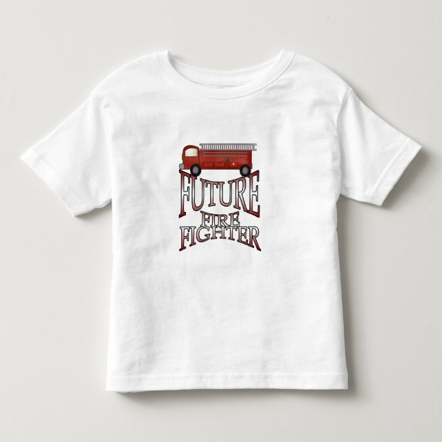 Fire Engine Future Firefighter Toddler T-Shirt (Front)