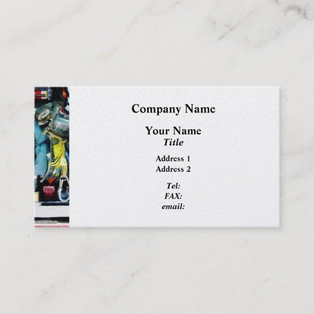 Fire Engine Gear  - Platinum Finish Business Card (Front)