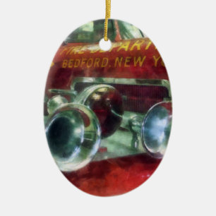 Fire Engine Horns and Bell Ceramic Tree Decoration