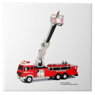 Fire Engine image for Large-Ceramic-Photo-Tile Tile