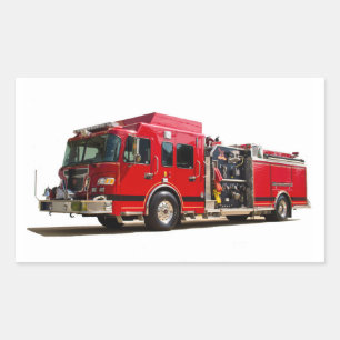 Fire Engine image for Rectangle-Stickers-Glossy Rectangular Sticker