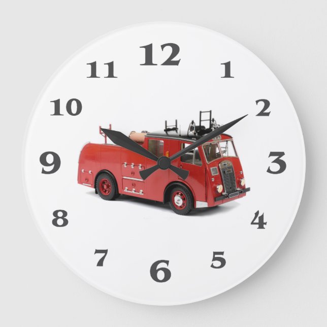 Fire Engine image for Round (Large) Wall Clock (Front)