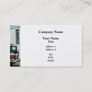 Fire Engine in Front of Fire Station - Platinum Business Card