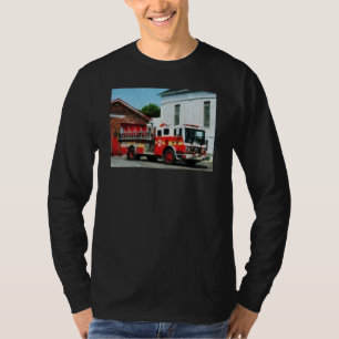 Fire Engine in Front of Fire Station T-Shirt
