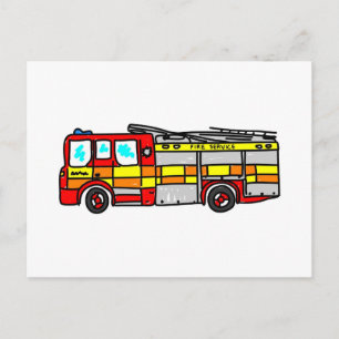 Fire Engine Postcard
