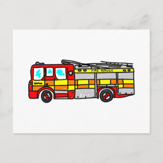Fire Engine Postcard
