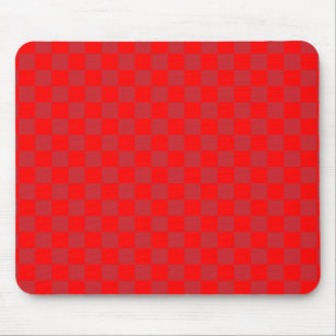 Fire Engine Red and Red Chequered Vintage Mouse Mat