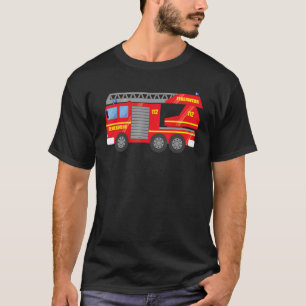 Fire engine rotary ladder of the volunteer fire br T-Shirt