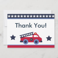 Fire Engine/Truck Thank You Cards