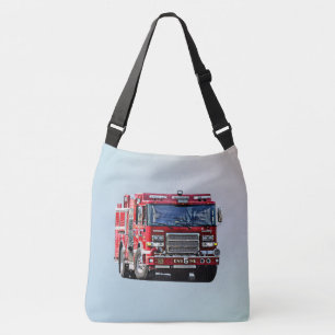 Fire Engine Turning the Corner Crossbody Bag
